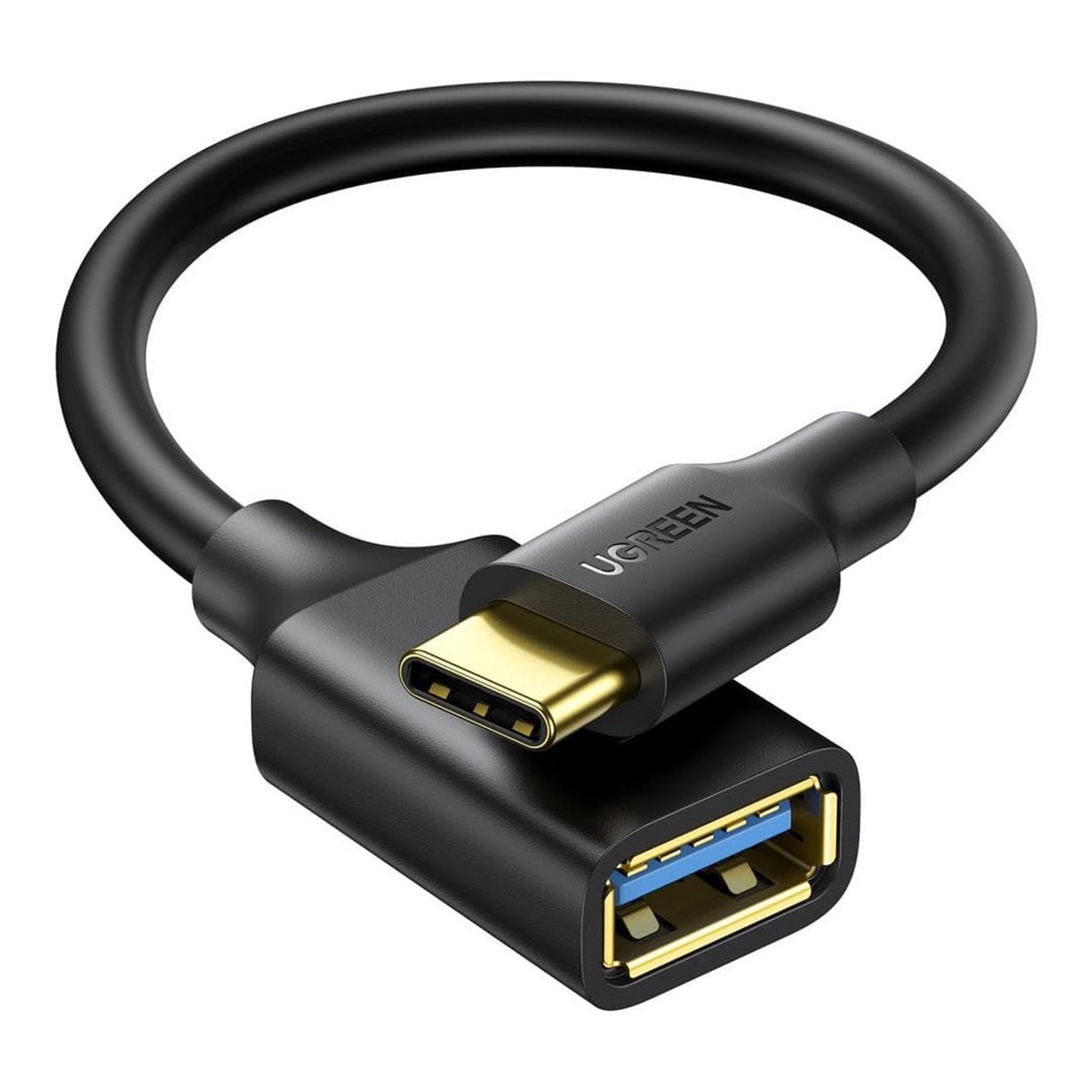 Ugreen 15cm USB-C Male to USB-A Female Adapter Black 30701
