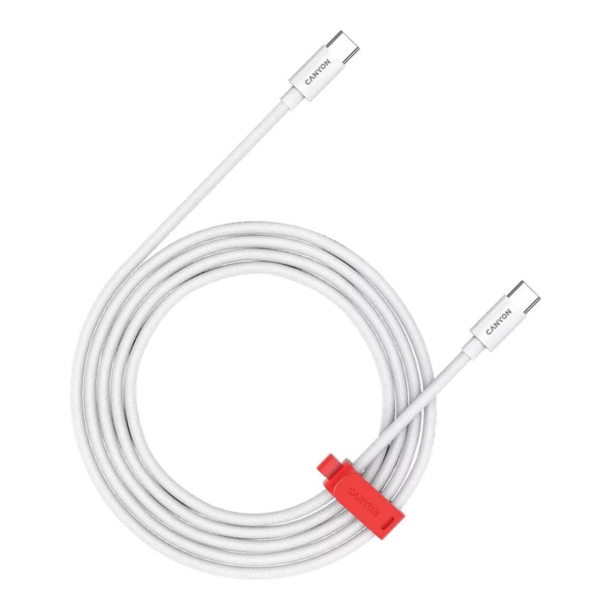 Canyon 100W Type-C Male to Male Braided Cable 2m White CND-CC100AB20W