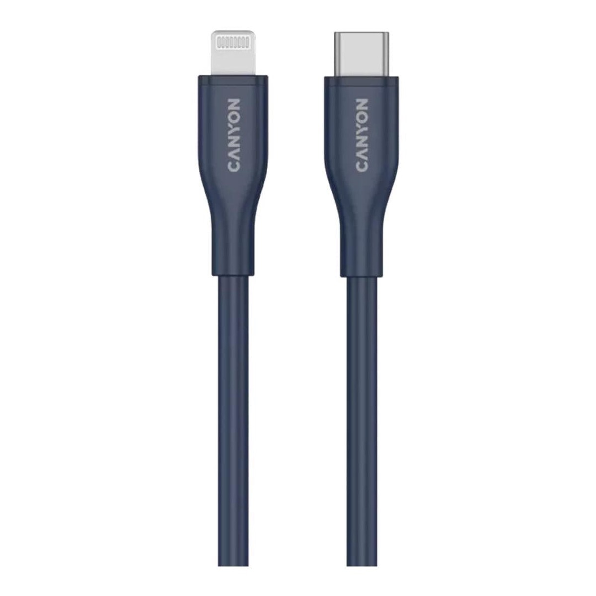 Canyon 60W Type-C to Lightning Silicon Cable 1m Blue CNS-CLNM60SC10DB