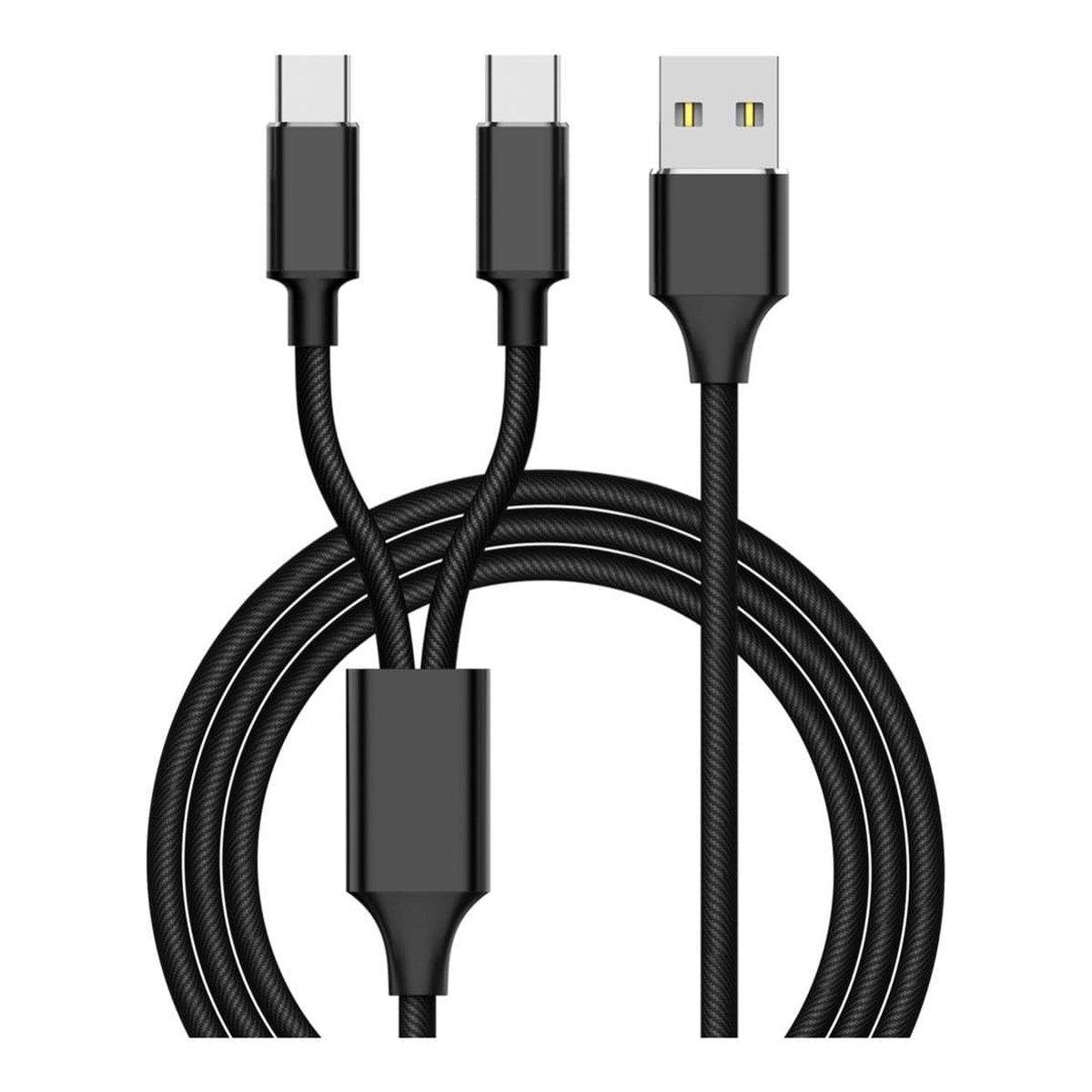 Titan PS5 Type-C to Type-A Dual Charging Cable 2m Black TG-DCCB-2MPS5