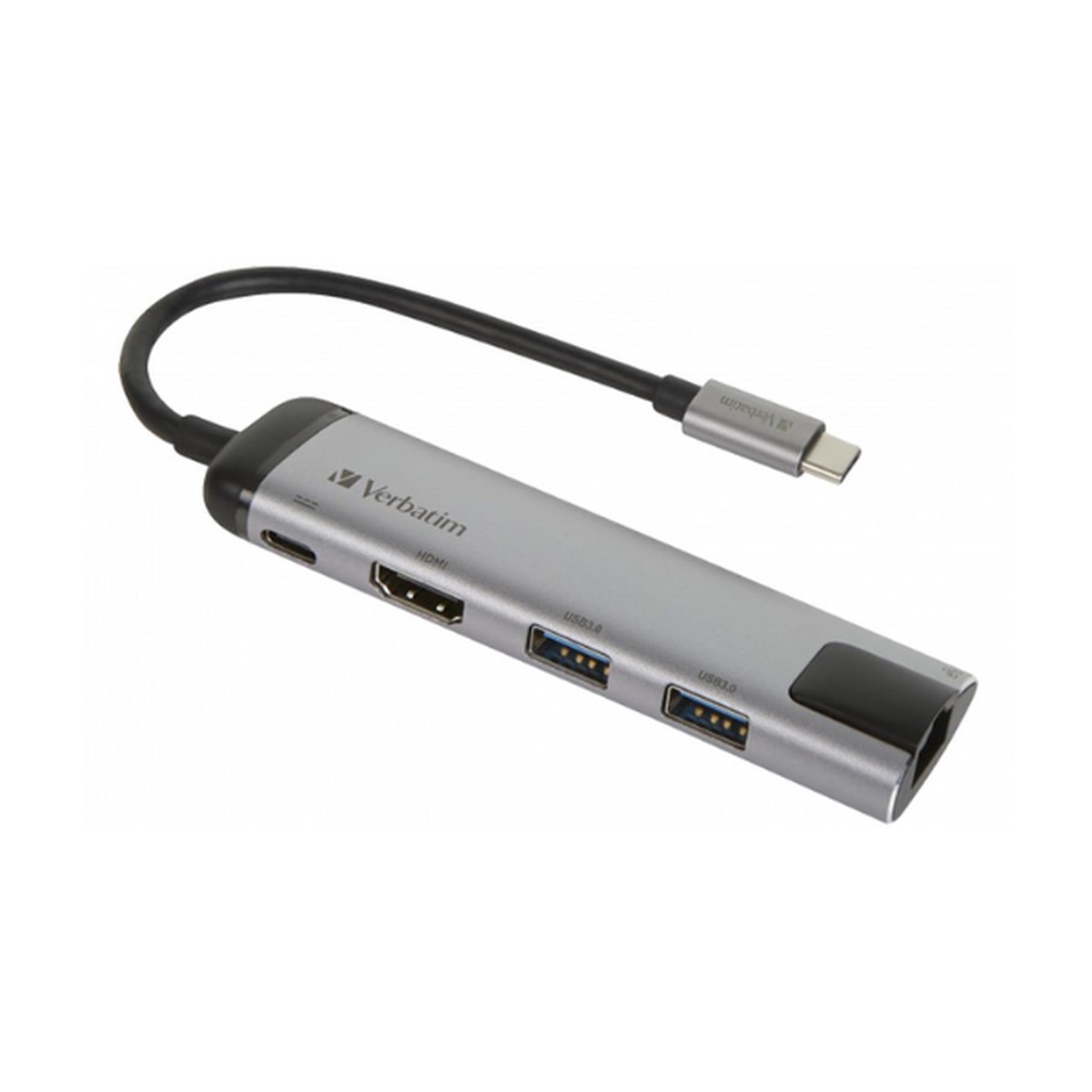 Verbatim Hub USB-C Multiport 4-n-1: USB-C , 2USB 3.0 , HDMI 4K  ,  RJ45